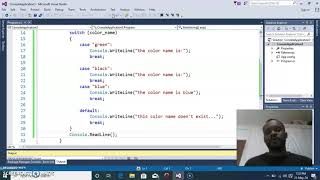 Switch statement with string data type in console application C#