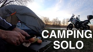 Ukraine 🇺🇦 border SOLO Camping | Lakeside Relaxing Bird and wind sound | ALONE in SMALL TENT