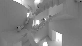 M.C. Escher's House of Stairs recreated on Blender (360º)