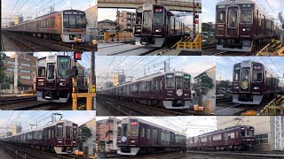 【9300系が高速通過🔥】阪急京都線正雀駅付近で列車を観察　様々な車両が登場　#阪急電車