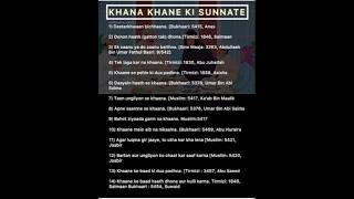 #Khana khane ki sunnate₹