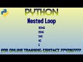 pattern program in python using nested loop in hindi