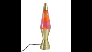 Lava Lamp 50th Anniversary 17” Orange Gold Base Motion Light Retro Groovy Hippie