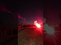 Starting a fire with a flare gun  #fireworks #explosion #fire #pyro #loud #gun