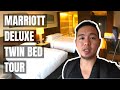 MARRIOTT Deluxe Twin Bed Room Tour (5 star hotel in Philippines)