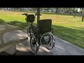 electric lowrider trike e bike at the park