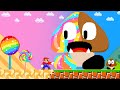 Super Mario Bros. But Everything Mario Touches Turns To Rainbow Candy | PixSaga Mario