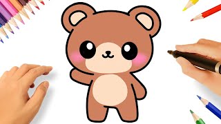 COMMENT DESSINER UN OURS KAWAII FACILE🧸