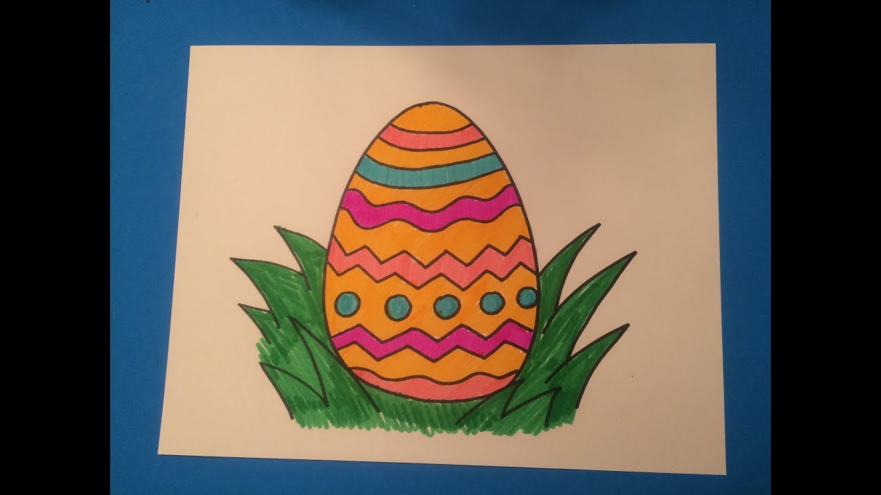 How To Draw An Easter Egg - YouTube