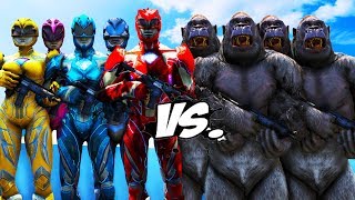 Power Rangers 2017 vs Gorilla Army