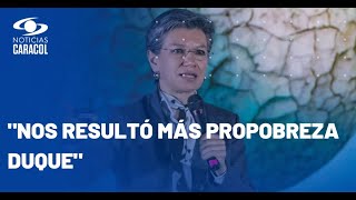 Claudia López se va contra Petro: dice que Iván Duque ayudó más a los pobres