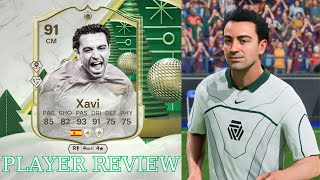 TOP 5 CM!👏🏻 91 WINTER WILDCARDS ICON Xavi PLAYER REVIEW - EA FC 25