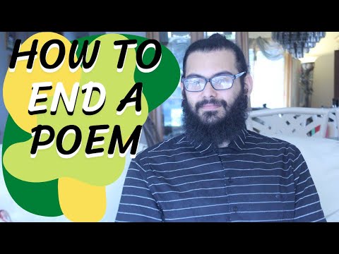 What do you put at the end of a poem?