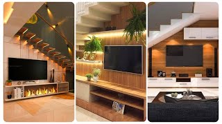 Clever Under Stairs Tv Unit Design Ideas For Home Decor | Under Staircase Tv Cab