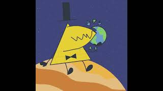 Bill Cipher taking a bite of the Earth