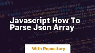 javascript how to parse json array