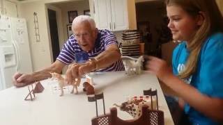 Saylor Beth Spears and Grandpa Cecil (90 yrs) Jumping Horses | July 4th 2016