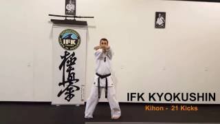 IFK Kyokushin Kihon - 21 kicking techniques