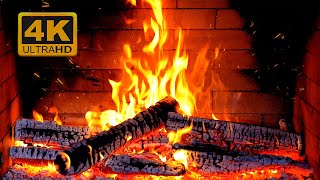 FIREPLACE 4K 🔥 Fireplace video with Burning Logs \u0026 Fire Sounds