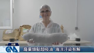 頭髮蓬蓬條吸油力強 海洋汙染救星｜中央社影音新聞