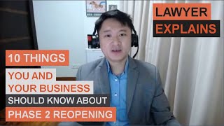 Lawyer Explains: 10 things you and your business should know about phase 2 reopening