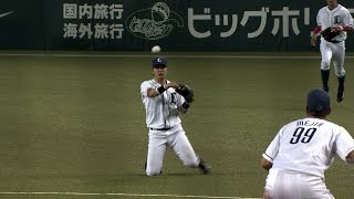 【プロ野球パ】一二塁間深いところだが浅村が抜かせないッ!!  2014/09/02 L-M