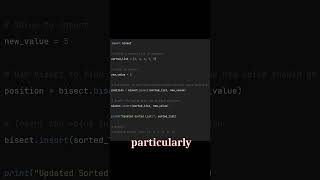 Python trick that uses the `bisect` module for efficient element insertion into sorted lists.