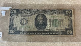 1934 $20 star non mule