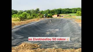 Protipožiarna nádrž- hydroizolácia EPDM fóliou 400m2