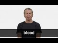 How to pronounce BLOOD in American English