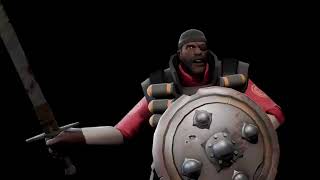 Demoman hitting shield meme