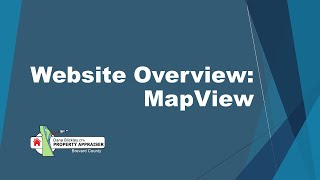 BCPAO Website Overview: MapView