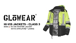 GloWear 8390 Hi-Vis Jacket Features Water-Resistant Visibility and AmpliFIRE™ Reflective Lining