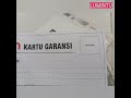 penting jangan buang kartu garansi dan kotak kemasannya