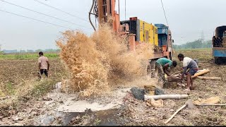 Borewell Drilling - 5 Hp Motor 420 Feet Deep boring With Coconut water checking Method | Borewells