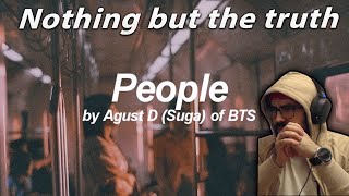 Ooof! So good! - People | Agust D  (BTS - 방탄소년단)  Lyrics | Reaction