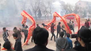 Chinese dragon dance rural customs 中国 舞龙 农村 习俗0620