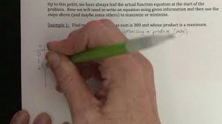 4 7 video notes Calc Optimization part 1