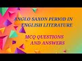 ANGLO SAXON PERIOD MCQ QUESTION AND ANSWERS @ENGLISH LITERATURE