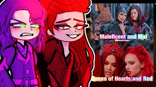 Descendants 4  The Rise of Red + Originals reacts to Descendants Parents  🃁❤️Gacha 2 reacts Disney +