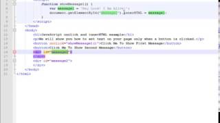 JavaScript onclick and innerHTML Tutorial