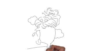 How to Draw Dr Seuss The Lorax Step by Step Video Tutorial