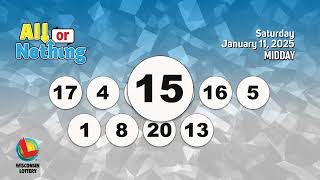 Wisconsin Lottery Midday Draw 01/11/2025