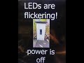 Flickering LED lights when you switch them off