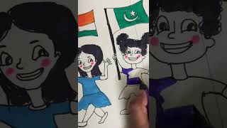 #india #pakistan #friendship  #doodle