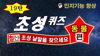 별난 초성퀴즈(19탄)[동물-편]/초성퀴즈-인지기능 향상, 사고력 향상, 뇌건강, 치매예방.