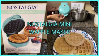 FIRST TIME USING NOSTALGIA MINI WAFFLE MAKER | EASY BREAKFAST | EASY SNACK |