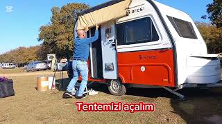 Çekme karavanla Esenceli de göl kenarinda sobalı kamp#başkentkaravan#daimakeşfet#doğa #camp#manzara#