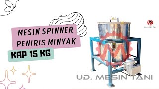 tes MESIN spinner PENIRIS MINYAK KAPASITAS 15 KG MODEL REQUES PEMBELI #shorts