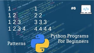 Python Program To Print Numbers In Right Triangle Pattern | Programs For Beginner Practice Hindi